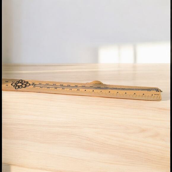 Necklace Jessica Simpson Double Chain Ornate Statement Pendant 30" L SKU 2255 - Picture 5 of 10